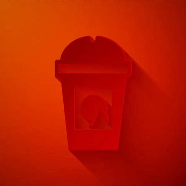 Coupe Papier Tasse Café Pour Aller Icône Isolée Sur Fond — Image vectorielle