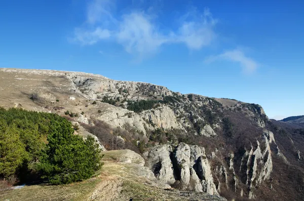 Hills in Crimea (Ukraine) Northern Demerdzhi in January — Stock Photo, Image