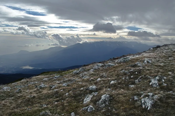 Crepuscolo in montagna — Foto Stock