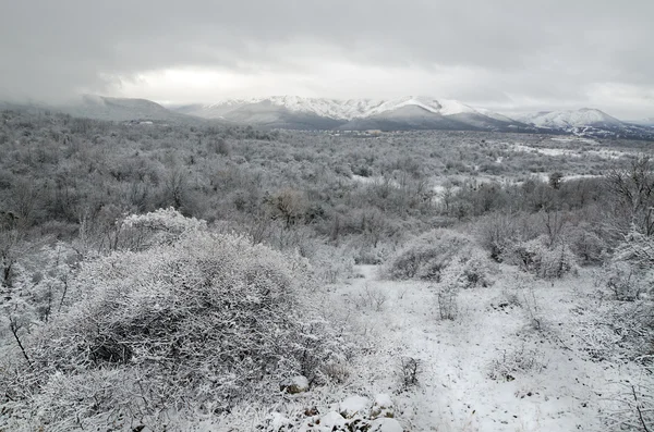 Λόφους της Κριμαίας (Ουκρανία) το χειμώνα — Φωτογραφία Αρχείου