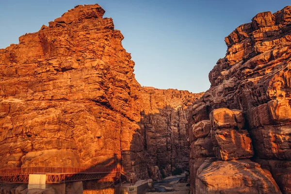 Vista Sul Canyon Del Fiume Mujib Nella Regione Madaba Giordania — Foto Stock
