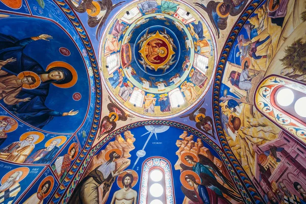 Bar Montenegro May 2017 Frescoes Ceiling Serbian Orthodox Church Saint — Stock Photo, Image