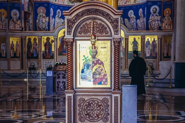 Bar Monténégro Mai 2017 Intérieur Église Orthodoxe Serbe Saint Jovan — Photo