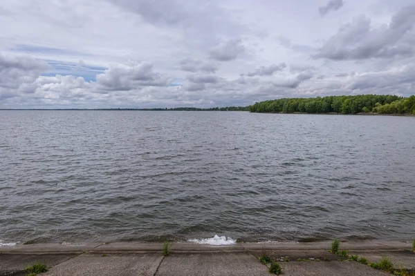 Widok Jezioro Goczalkowice Sztuczny Zbiornik Wodny Województwie Śląskim — Zdjęcie stockowe