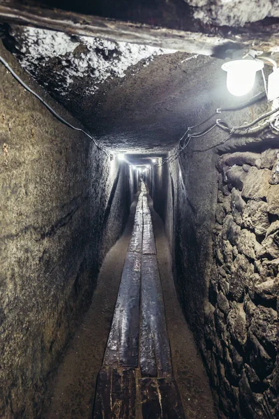 Підземний Коридор Соляної Копальні Селі Качіка Румунія — стокове фото