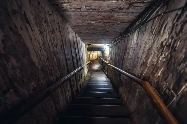Escaleras Subsuelo Mina Sal Cacica Rumania — Foto de Stock