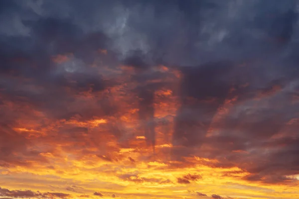 Ciel Nocturne Coucher Soleil Varsovie Pologne — Photo