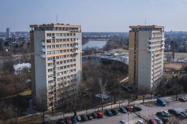 Old Apartment Buildings Czerniakow Area Warsaw Capital City Poland — Stock Photo, Image