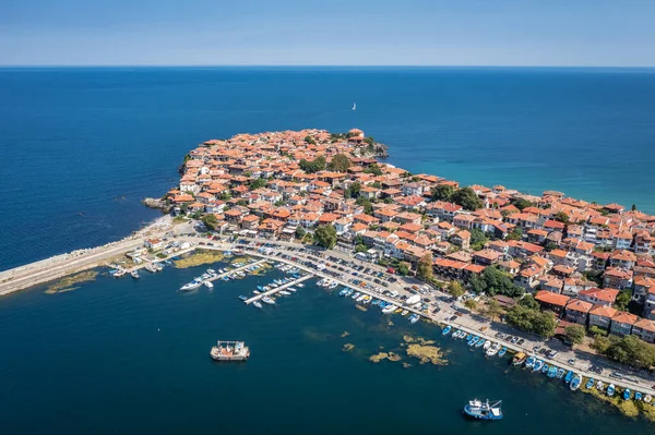 Vista Sobre Cidade Velha Sozopol Cidade Costa Mar Negro Bulgária — Fotografia de Stock