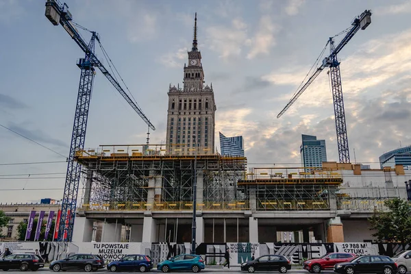 Warsaw Poland August 2021 Building Site New Building Museum Modern — Stock Photo, Image
