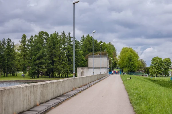 Goczalkowice Zdroj Poland May 2021 Pavement Dam Goczalkowice Reservoir Silesian — Stock Photo, Image