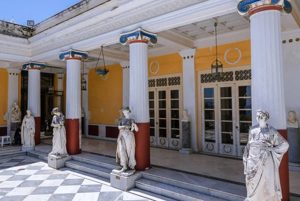 Gastouri Griechenland Juni 2021 Terrasse Mit Musenstatuen Achilleion Palast Erbaut — Stockfoto
