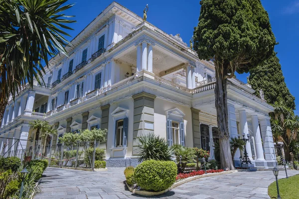Gastouri Grecia Junio 2021 Vista Sobre Achilleion Palacio Isabel Austria —  Fotos de Stock