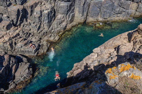Provinz Burgas Bulgarien September 2021 Touristen Schwimmen Kap Der Heiligen — Stockfoto