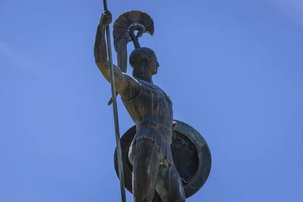 Posąg Achillesa Ogrodach Achilleion Pałac Elżbiety Austrii Sisi Wyspie Korfu — Zdjęcie stockowe