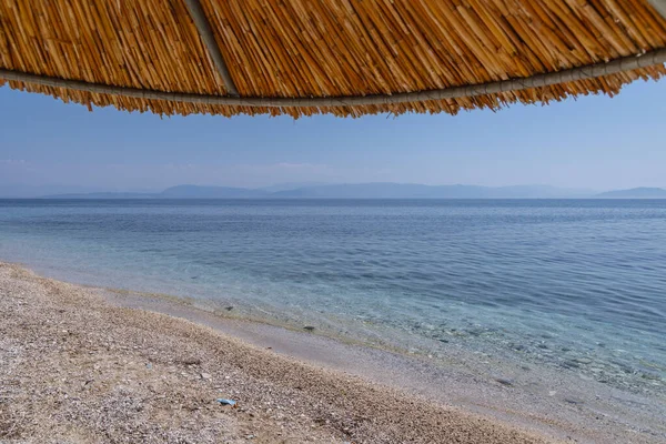 Пляж Городе Фазес Берегу Ионического Моря Острове Корфу Греция — стоковое фото