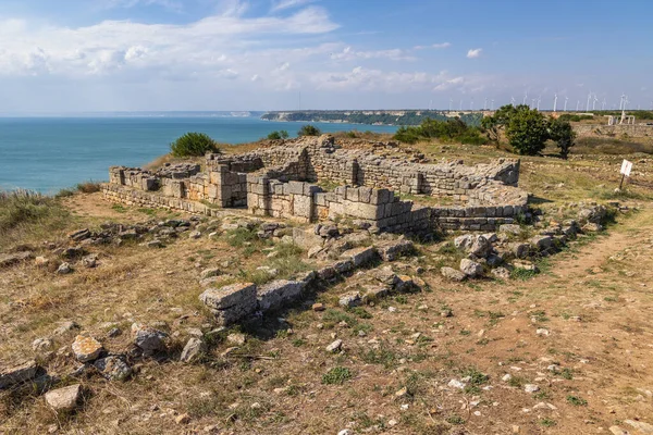 Restos Fortaleza Histórica Cabo Kaliakra Orilla Del Mar Negro Bulgaria — Foto de Stock