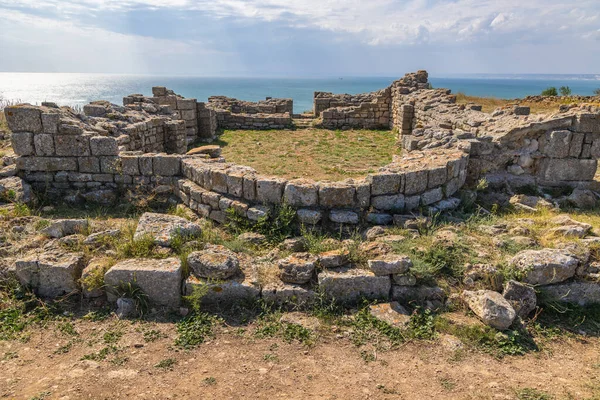 Restos Fortaleza Histórica Cabo Kaliakra Orilla Del Mar Negro Bulgaria — Foto de Stock
