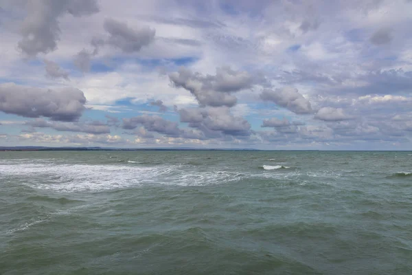 Vista Desde Playa Del Mar Negro Ciudad Burgas Bulgaria — Foto de Stock