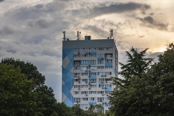 Typical Apartment Building Burgas City Bulgaria — Stock Photo, Image