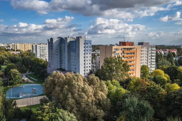 View Houses Flats Area Sierpnia Street Warsaw Poland — Stock Photo, Image