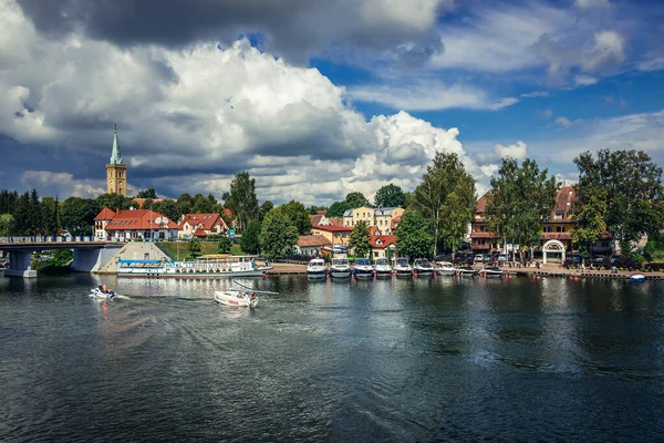 Mikolajki Polonia Agosto 2018 Lago Talty Ciudad Mikolajki Región Mazury —  Fotos de Stock