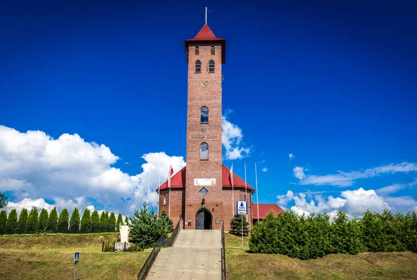 Mikolajki Polonya Ağustos 2018 Mikolajki Kasabasındaki Aziz Nicholas Kilisesi — Stok fotoğraf