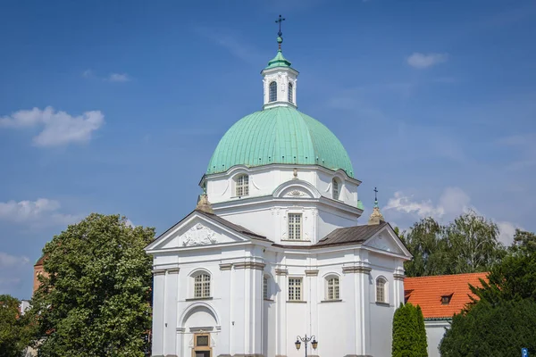 Eglise Kazimierz Sur Une Place Marché Varsovie Pologne — Photo
