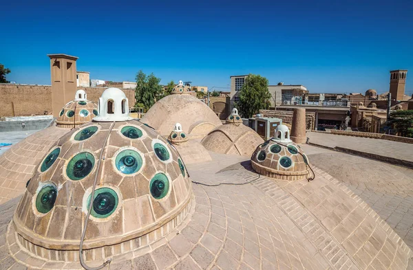 Domes Roof Sultan Amir Ahmad Historic Bathhouse Kashan Iran — Stock fotografie