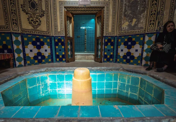 Kashan Irán Octubre 2016 Piscina Histórico Sultan Amir Ahmad Bathhouse —  Fotos de Stock