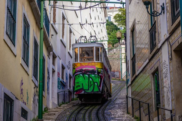 Lisboa Portugal Noviembre 2018 Funicular Lavra Casco Antiguo Ciudad Lisboa — Foto de Stock