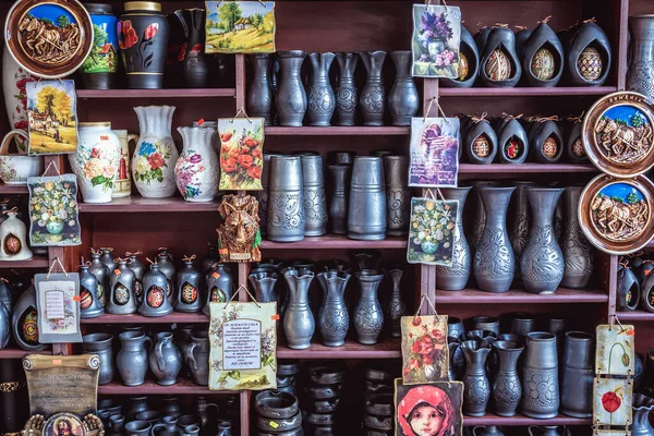 Marginea Romania July 2019 Shop Famous Workshop Black Ceramics Marginea — Stock Photo, Image