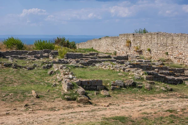 Ruinas Cabo Kaliakra Costa Del Mar Negro Bulgaria — Foto de Stock