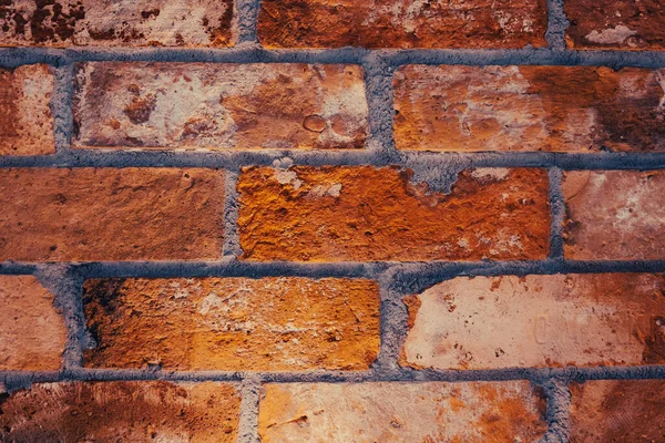 Cerca Una Pared Hecha Ladrillos Viejos —  Fotos de Stock