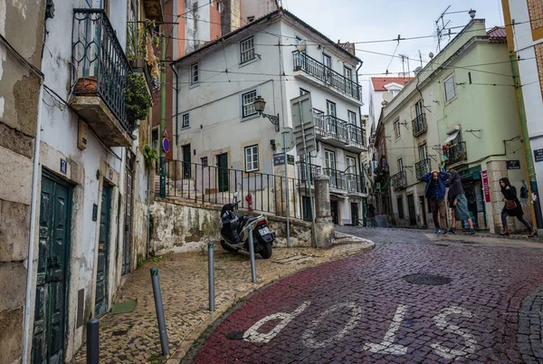 Lisbonne Portugal Novembre 2018 Bâtiments Rue Salvador Dans Quartier Alfama — Photo