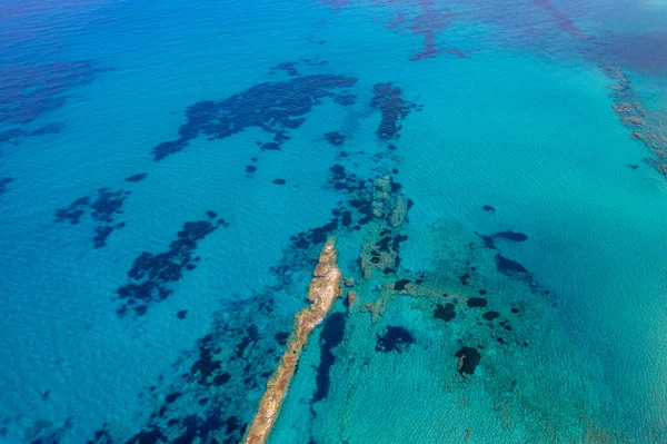 Mar Jónico Foto Zangão Região Meliteieis Costa Mar Jónico Ilha — Fotografia de Stock