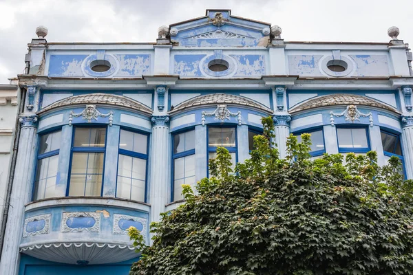 Blue Townhouse Prince Alexander Street Plovdiv City Bulgaria — Stock Photo, Image