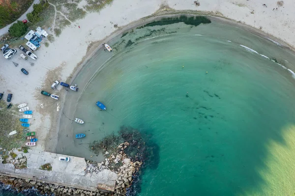 Plage Bolata Forme Ronde Située Dans Réserve Naturelle Kaliakra Sur — Photo