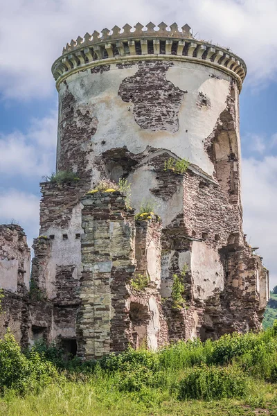Ruinas Torre Del Castillo Polaco Familia Poninski Antigua Ciudad Chervonohorod —  Fotos de Stock