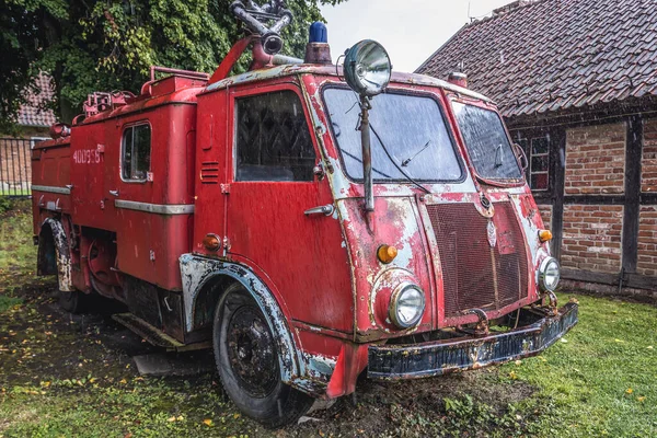Wegorzewo Poland August 2017 Old Star Fire Vehicle Folk Culture — стоковое фото