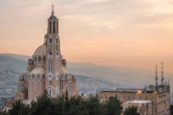 Basilica Saint Paul Harissa Town Lebanon — Foto de Stock