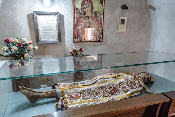 Kadisha Lebanon March 2020 Mummified Body Patriarch Monastery Our Lady — Foto de Stock