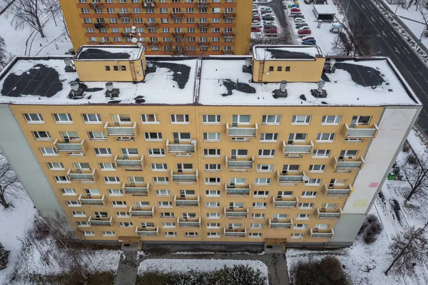 Çek Cumhuriyeti Ostrava Daki Apartman Bloklarının Hava Aracı Fotoğrafı — Stok fotoğraf