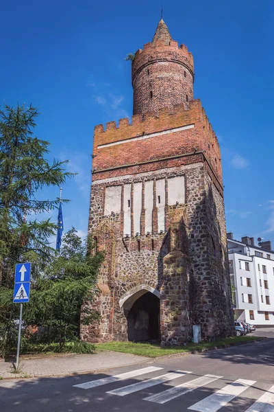 Historic City Gate Banska Gate Gryfino Town West Pomerania Region — стоковое фото