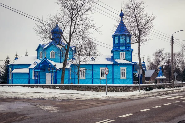 Verheffing Van Heilige Kruis Orthodoxe Kerk Narew Dorp Podlasie Regio — Stockfoto