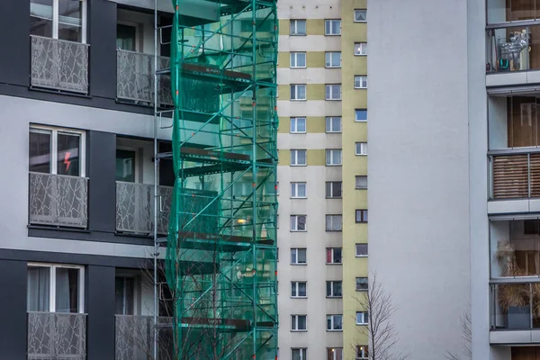 Varşova Polonya Aralık 2020 Varşova Şehrinin Goclaw Bölgesinde Apartman Evleri — Stok fotoğraf