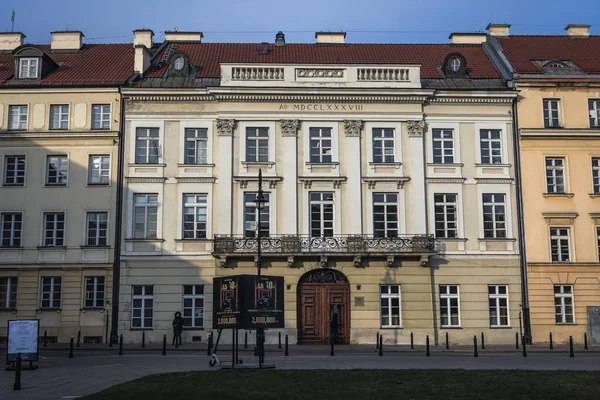 Varsovie Pologne Janvier 2021 Maison Ville Jacek Malachowski Sur Rue — Photo