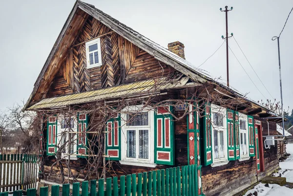 ソース ポーランド 1月26 2018 ソースのコテージ その伝統的な家で有名な小さな村 ポドラシー地域 — ストック写真