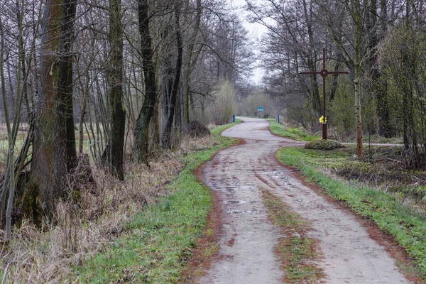 ポーランドのMasovia地域 Wegrow Countyの未舗装の道路 — ストック写真