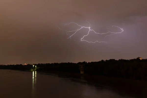 폴란드의 바르샤바 강에서 있었던 — 스톡 사진